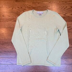 Sutton Studio Bloomingdale's Light Green 100% Merino Wool Sweater M